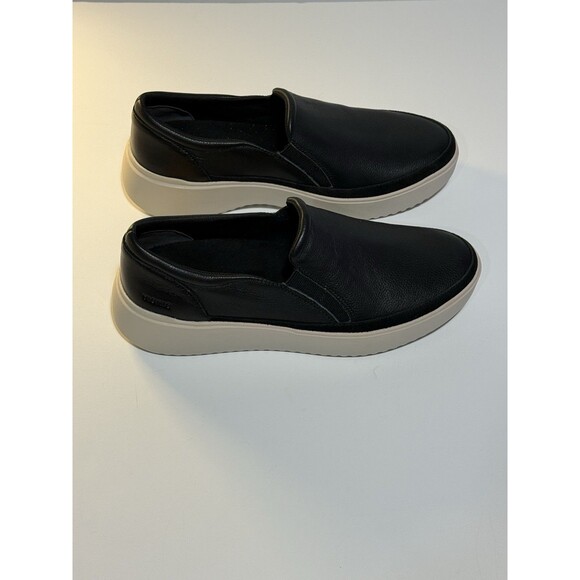 Vionic Shoes - Vionic Platform Slip On Shoes Womens Size 9 Black Leather Kearny Sneaker